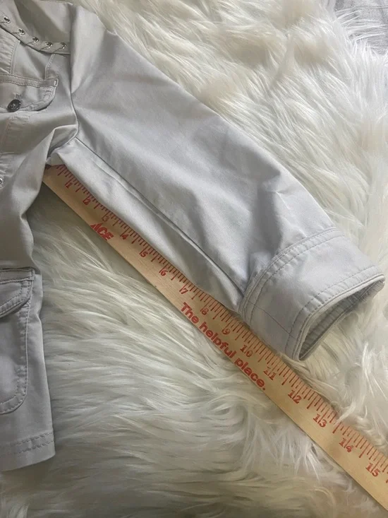 White House Black Market Sz 6 Grey Women’s Light Weight Jacket - Picture 10 of 14